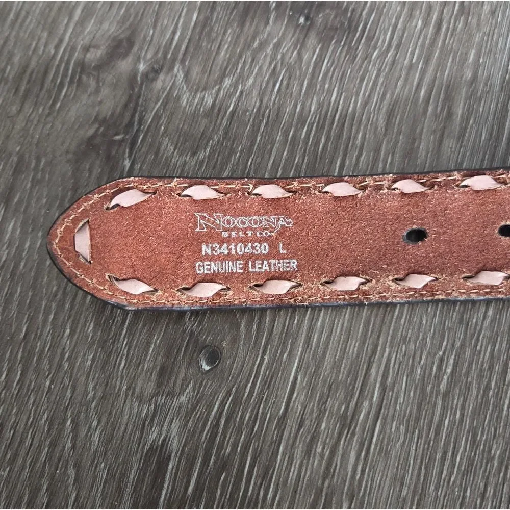 Nocona Womens Tooled Leather Western Belt, 1.5